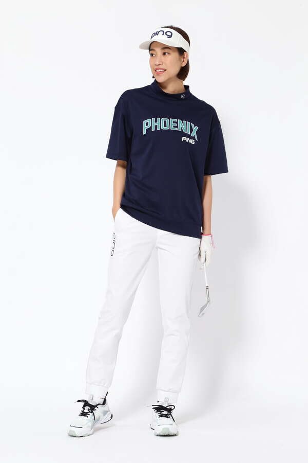 【PING APPAREL】杢ストレッチポンチスペースマスターUV半袖ハイネックカットソー ＜NATIVE＞ (LADIES)