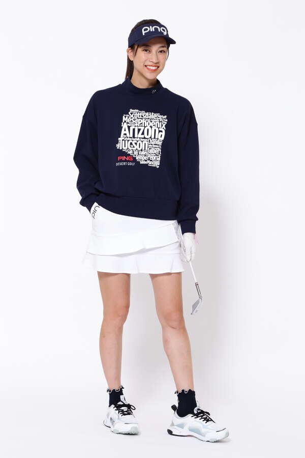 【PING APPAREL】ダブルニット長袖ハイネックカットソー ＜NATIVE＞ (LADIES)