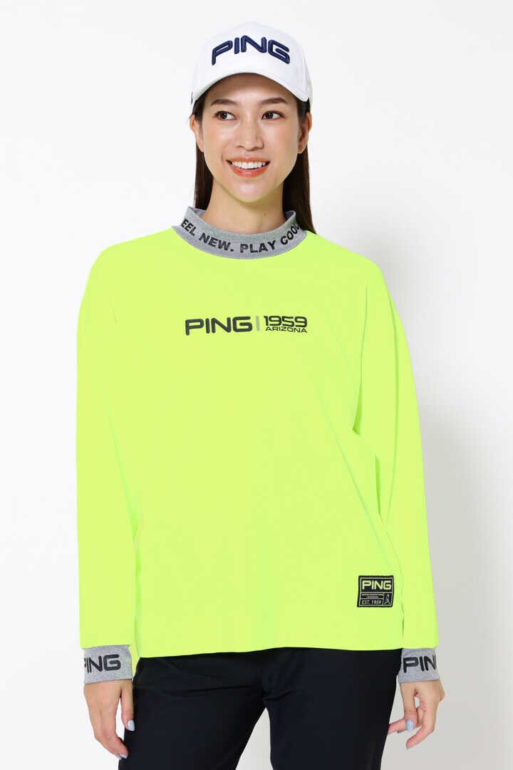 PING APPAREL】ベアスムース 長袖ハイネックカットソー ＜GOLD