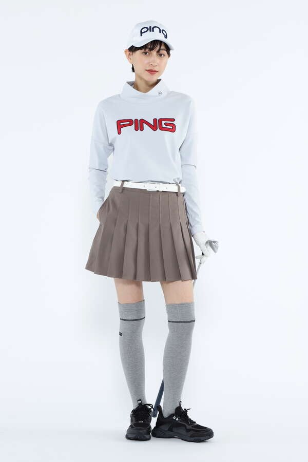 【PING APPAREL】裏起毛ハイテンションピケ長袖ハイネックカットソー ＜NATIVE＞ (LADIES)