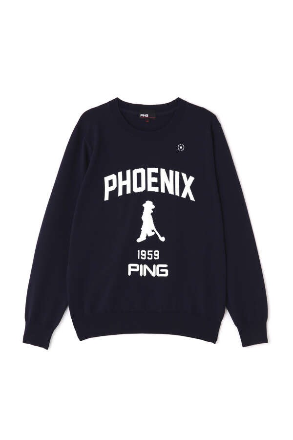 【PING APPAREL】PHOENIX Mr.PINGジャガード軽量クルーネックニットプルオーバー ＜NATIVE＞ (LADIES)