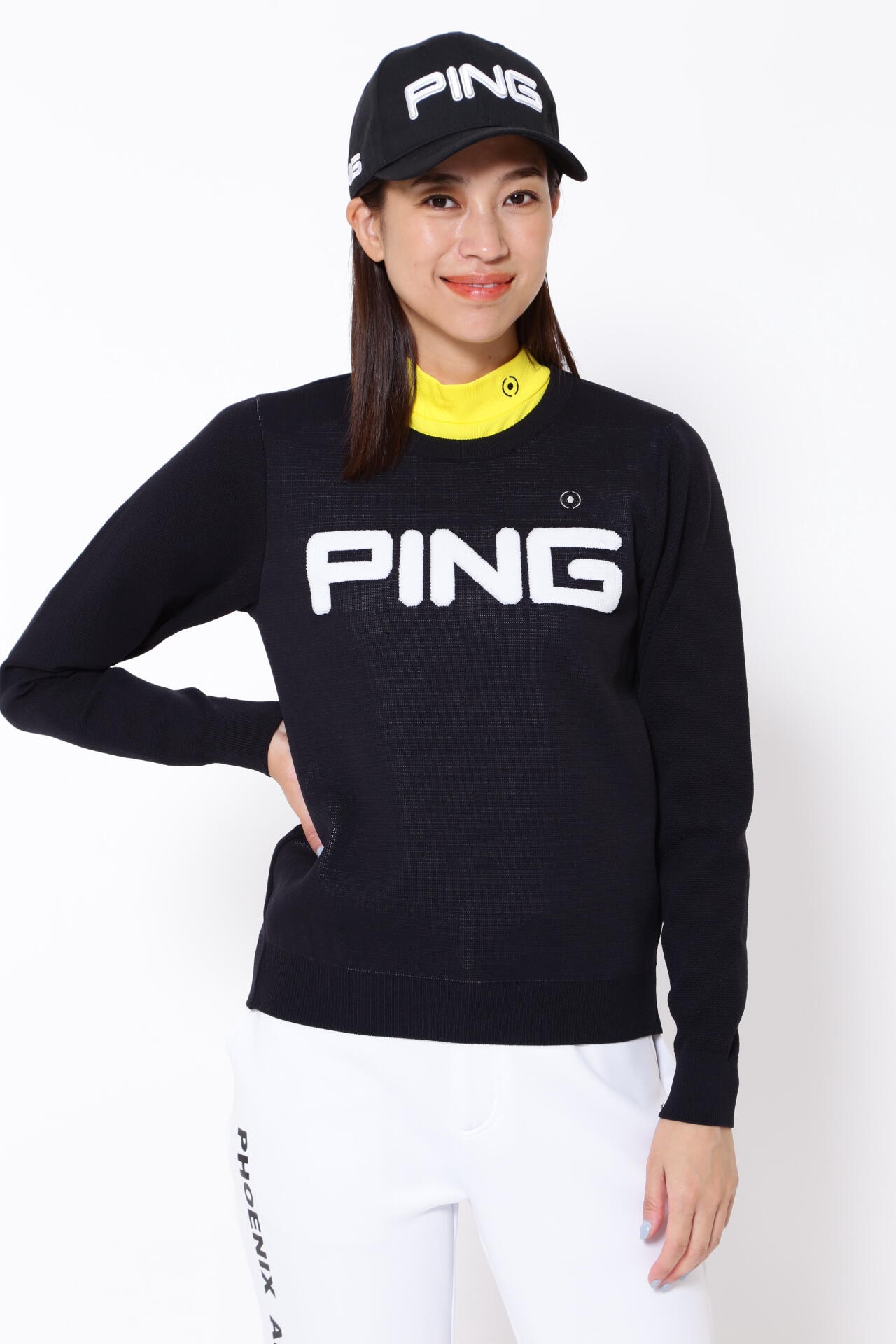 【PING APPAREL】PINGロゴパイルジャガードクルーネックニットプルオーバー ＜PERFORMANCE＞ (LADIES)