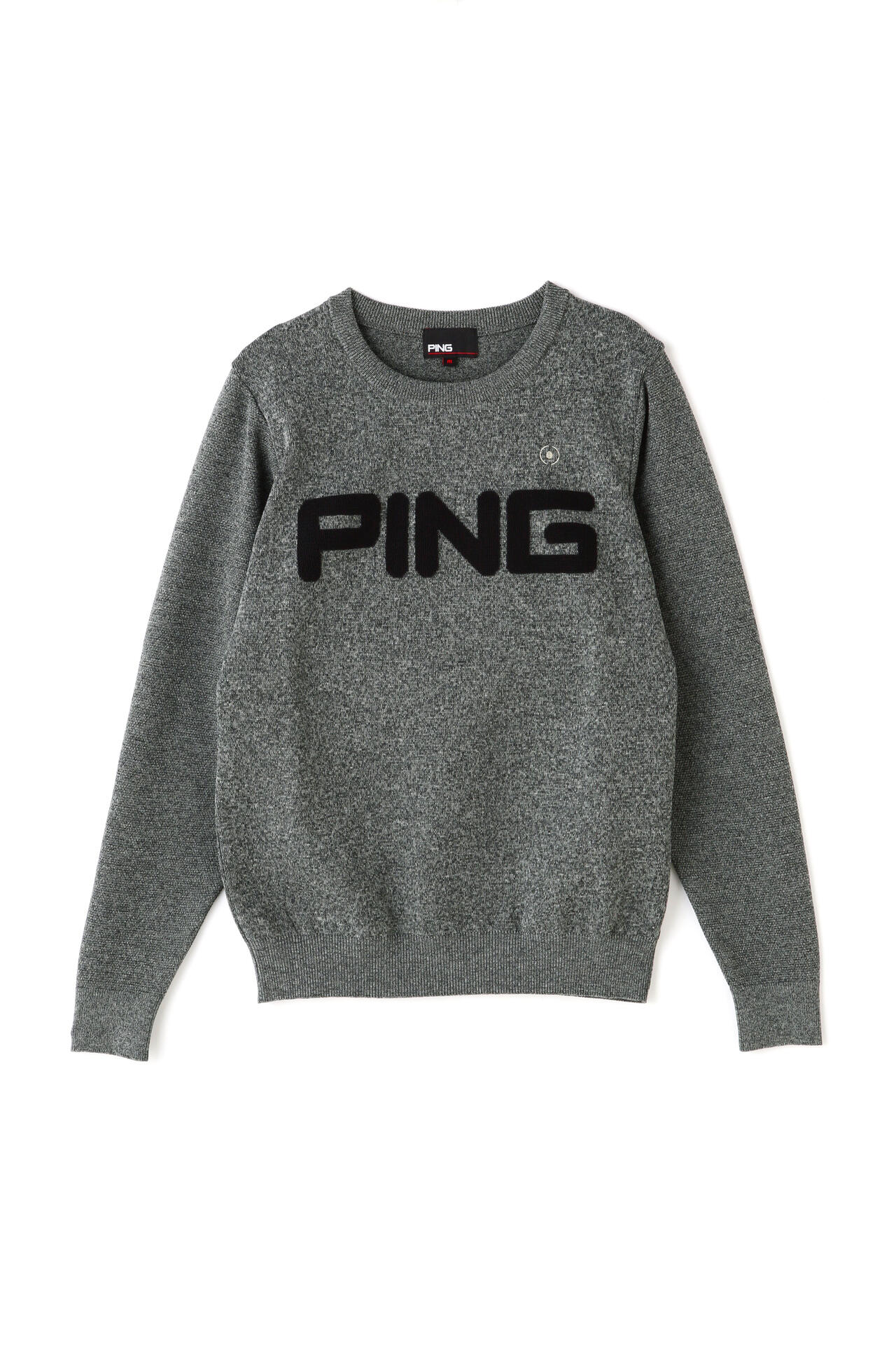 ピン】【PING APPAREL】PINGロゴパイルジャガードクルーネックニット