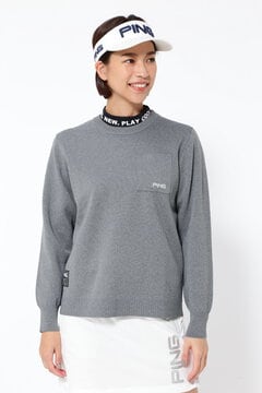 【PING APPAREL】リサイクルポリエステル クルーネックニットプルオーバー ＜GOLD＞ (LADIES)