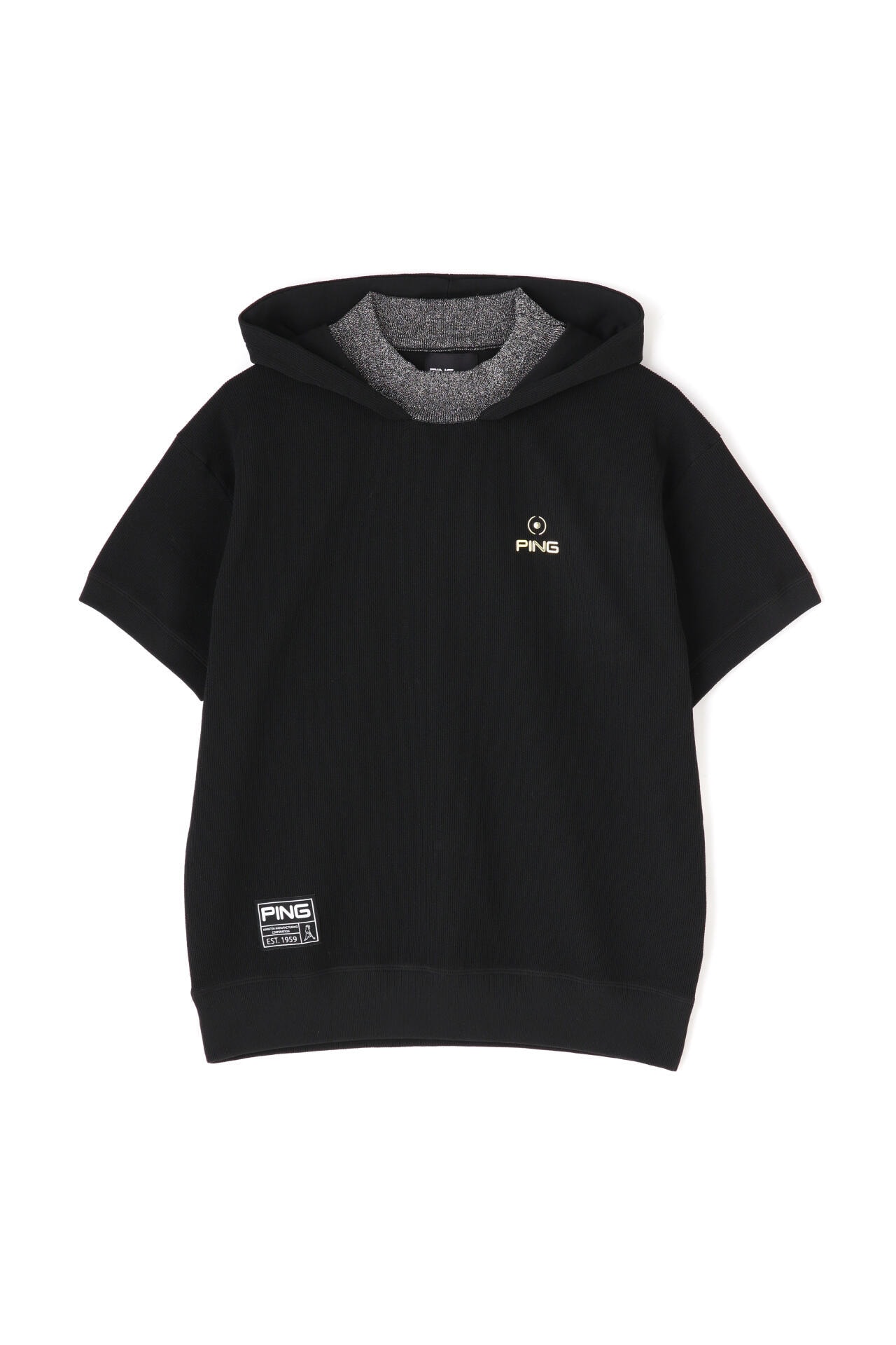 ピン】【PING APPAREL】半袖ニットフーディープルオーバー ＜GOLD 