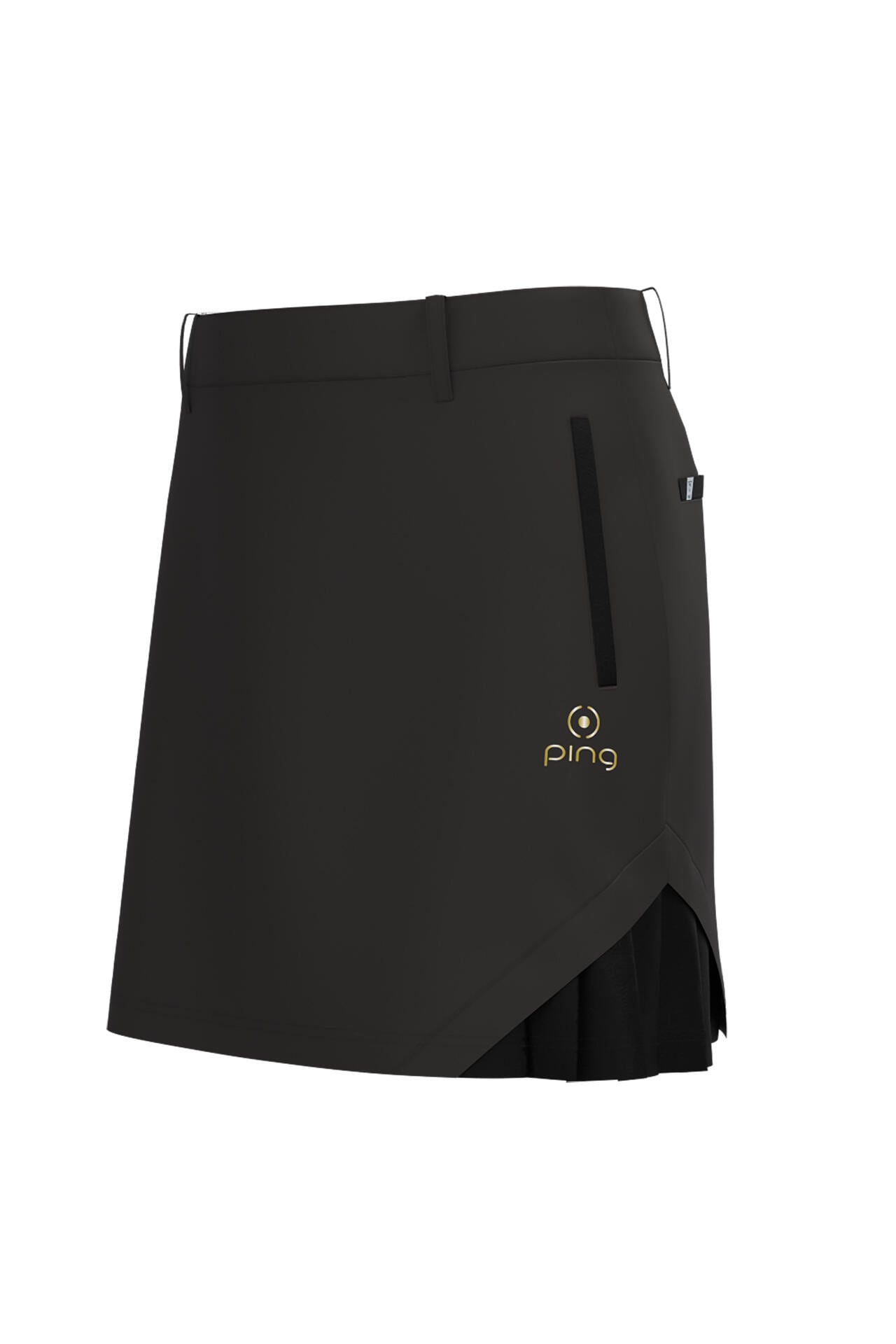 ピン】【PING APPAREL】全方向ストレッチ 裾プリーツジャージスカート ＜GOLD＞ (LADIES)