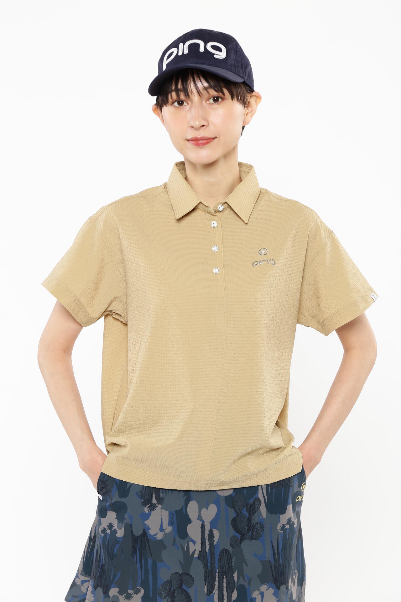 ピン】【PING APPAREL】Refiver半袖ポロシャツ ＜GOLD＞ (LADIES) 