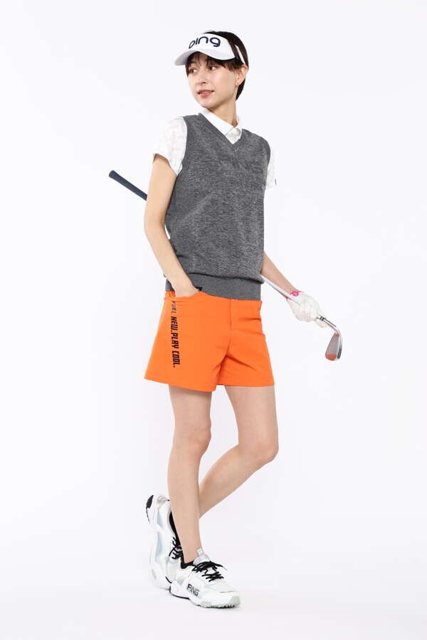 【PING APPAREL】ニットジャカードVネックベストプルオーバー ＜PERFORMANCE＞ (LADIES)