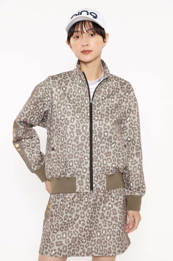 【PING APPAREL】LEOPARDプリント全方向ストレッチスムースプルジップブルゾン ＜PERFORMANCE＞ (LADIES)