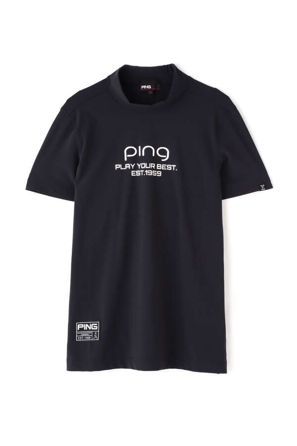 【PING APPAREL】ハイテンションジャージ半袖ハイネックカットソー ＜GOLD＞ (LADIES)