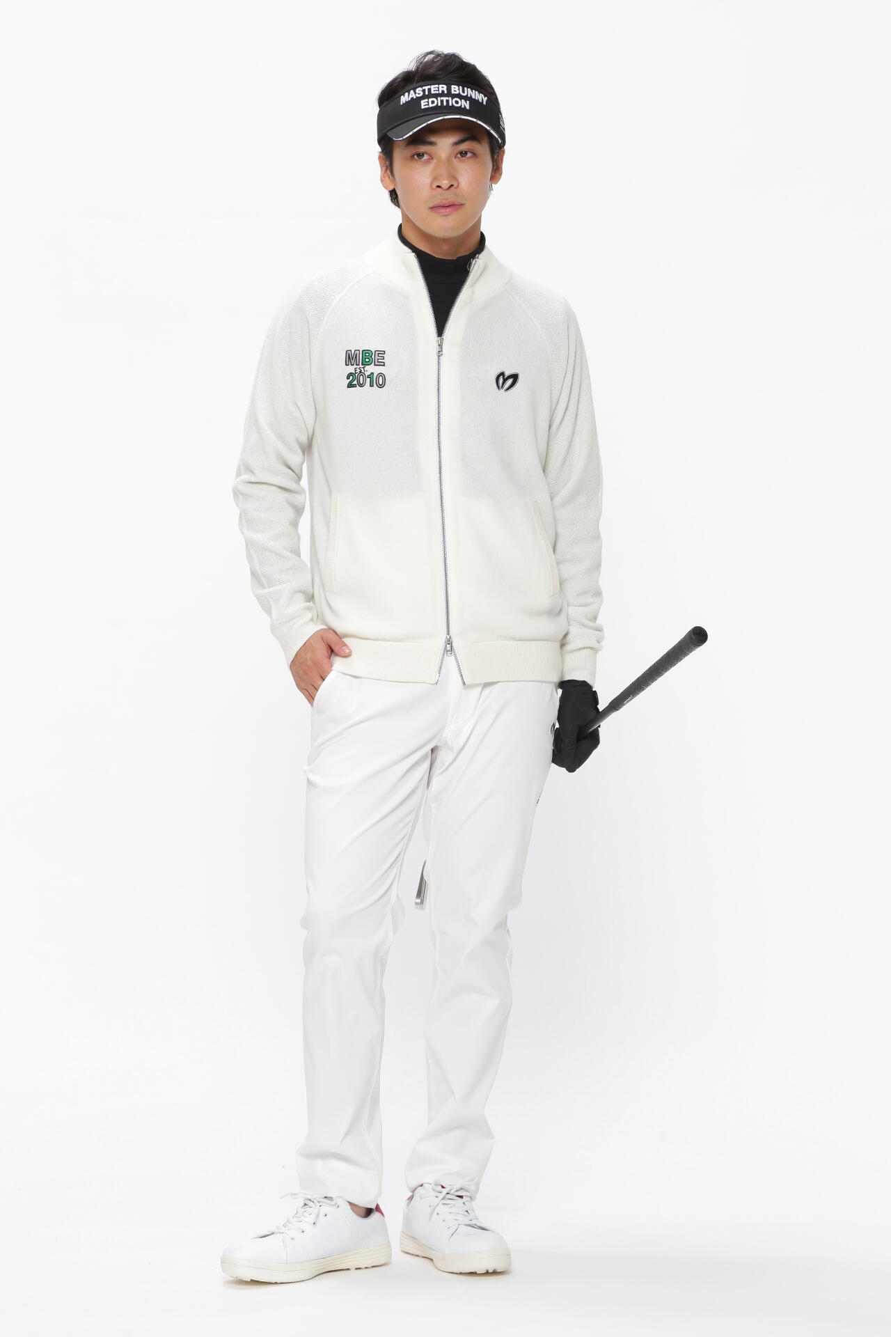 マスターバニー 新品・未使用 ホワイト ジップアップ トレーナー セットアップ マスターバニー 新品・未使用 ホワイト ジップアップ トレーナー