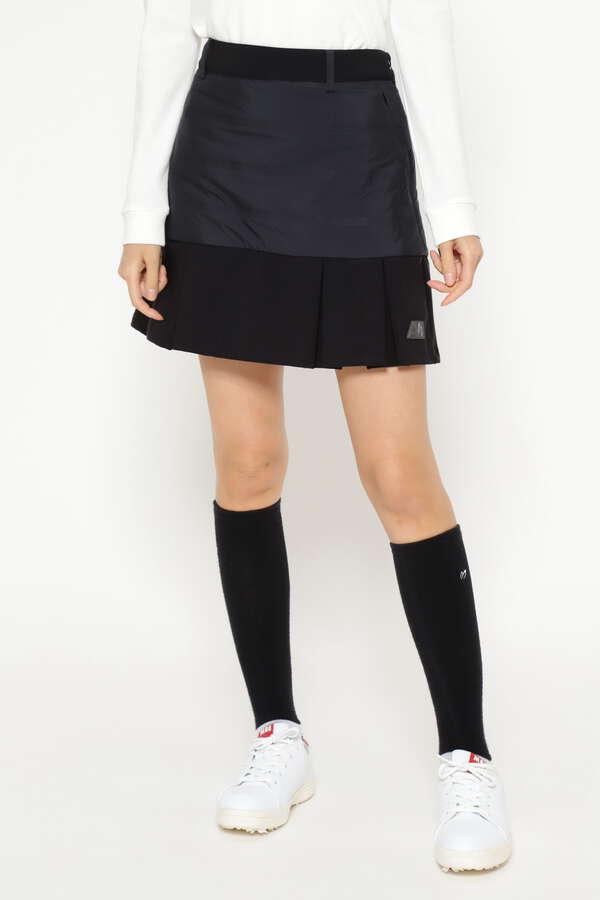 リサイクルナイロンタフタ 裾プリーツスカート ＜ATHLETIC MASTER＞