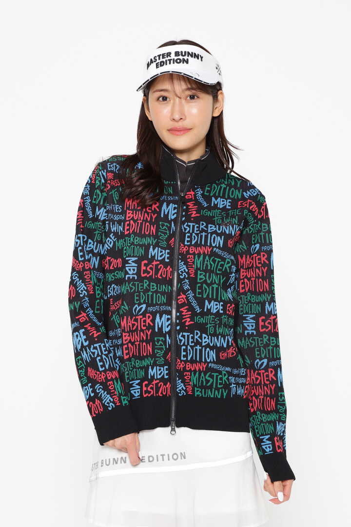 マスターバニーエディション】手書き風 Wジャガード フルジップニット  