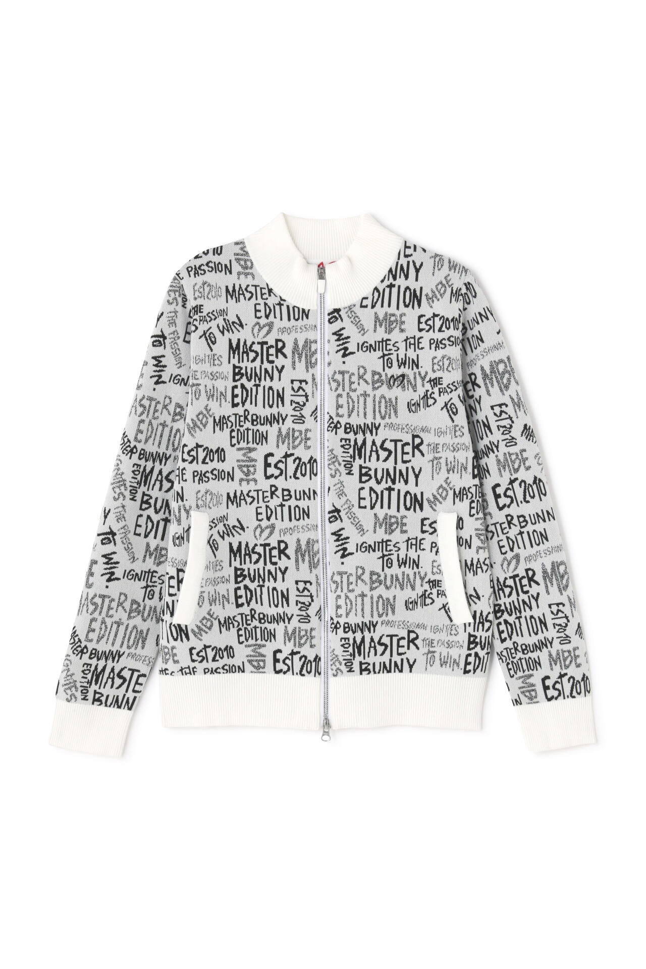 マスターバニーエディション】手書き風 Wジャガード フルジップニット  