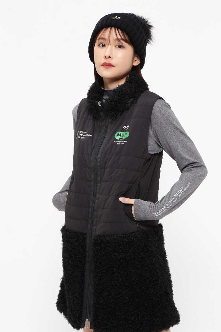 美品23年モデルマスターバニーエディション発熱素材中綿ベストダウン0