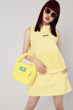 【NBB WEEKEND】2WAYストレッチ モックネックスリーブレスプルオーバー (LADIES)