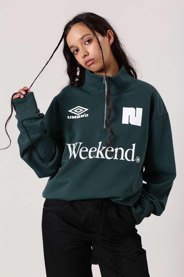 【NBB WEEKEND】UMBROコラボ ハーフジップスウェット (UNISEX)