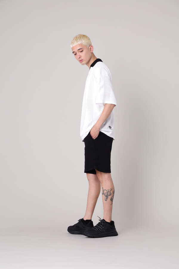 【NBB WEEKEND】メッシュストライプ ニットポロ (UNISEX)