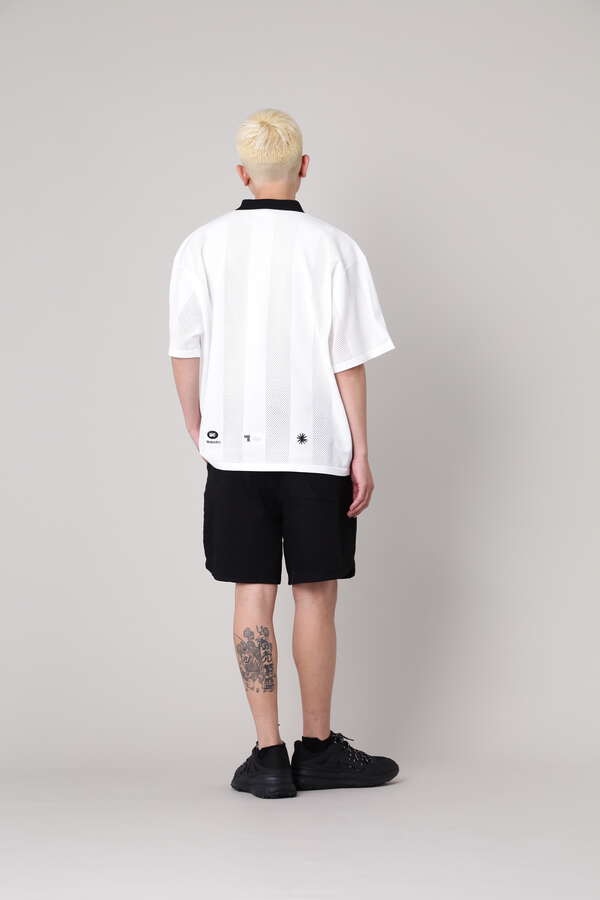 【NBB WEEKEND】メッシュストライプ ニットポロ (UNISEX)