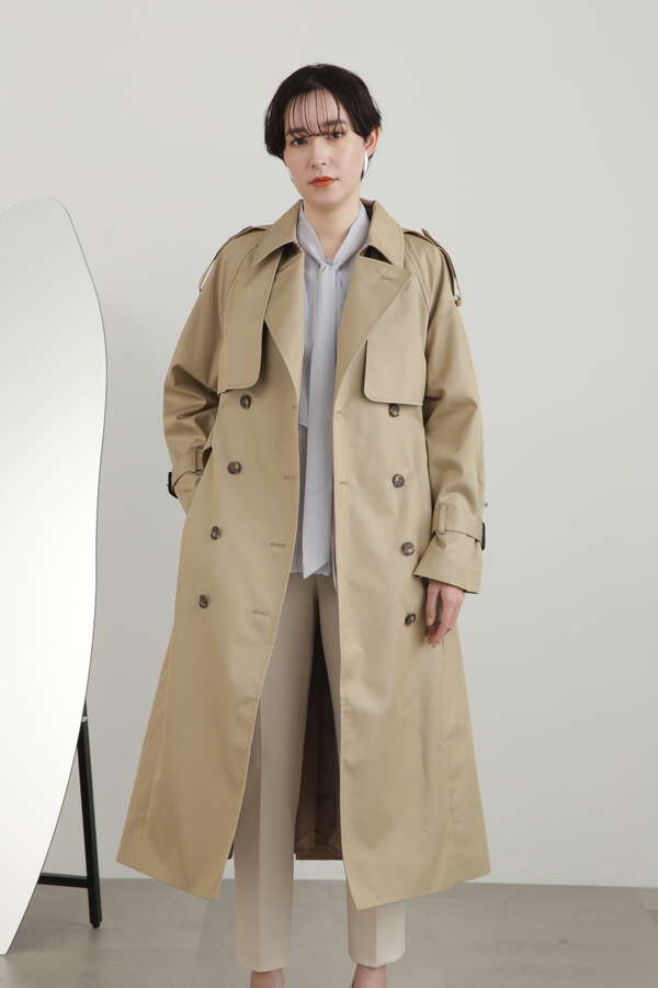 JILL STUART OLIVE COAT スプリング トレンチ コート-