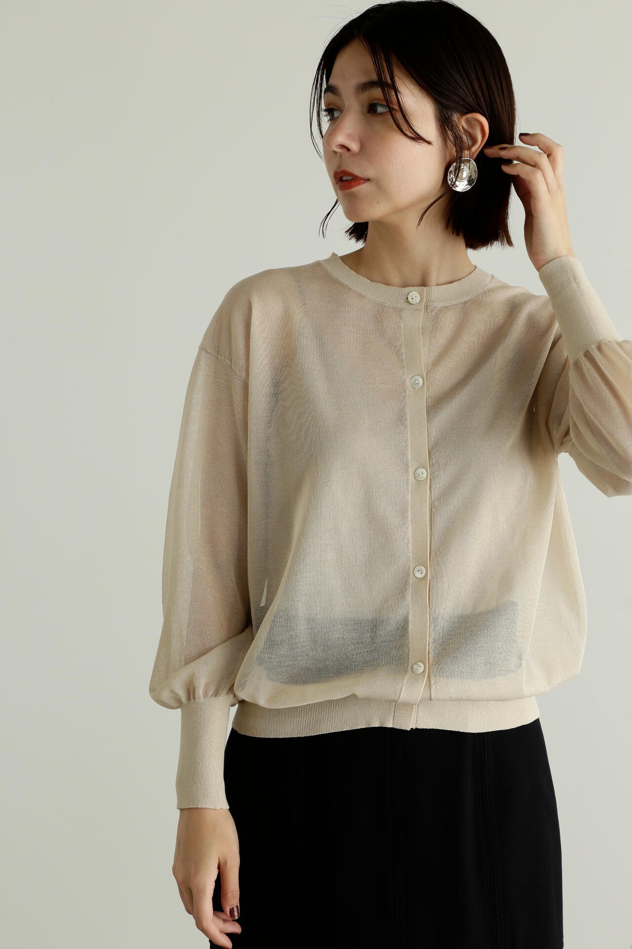 《 再入荷 》シアークルーネックカーディガン