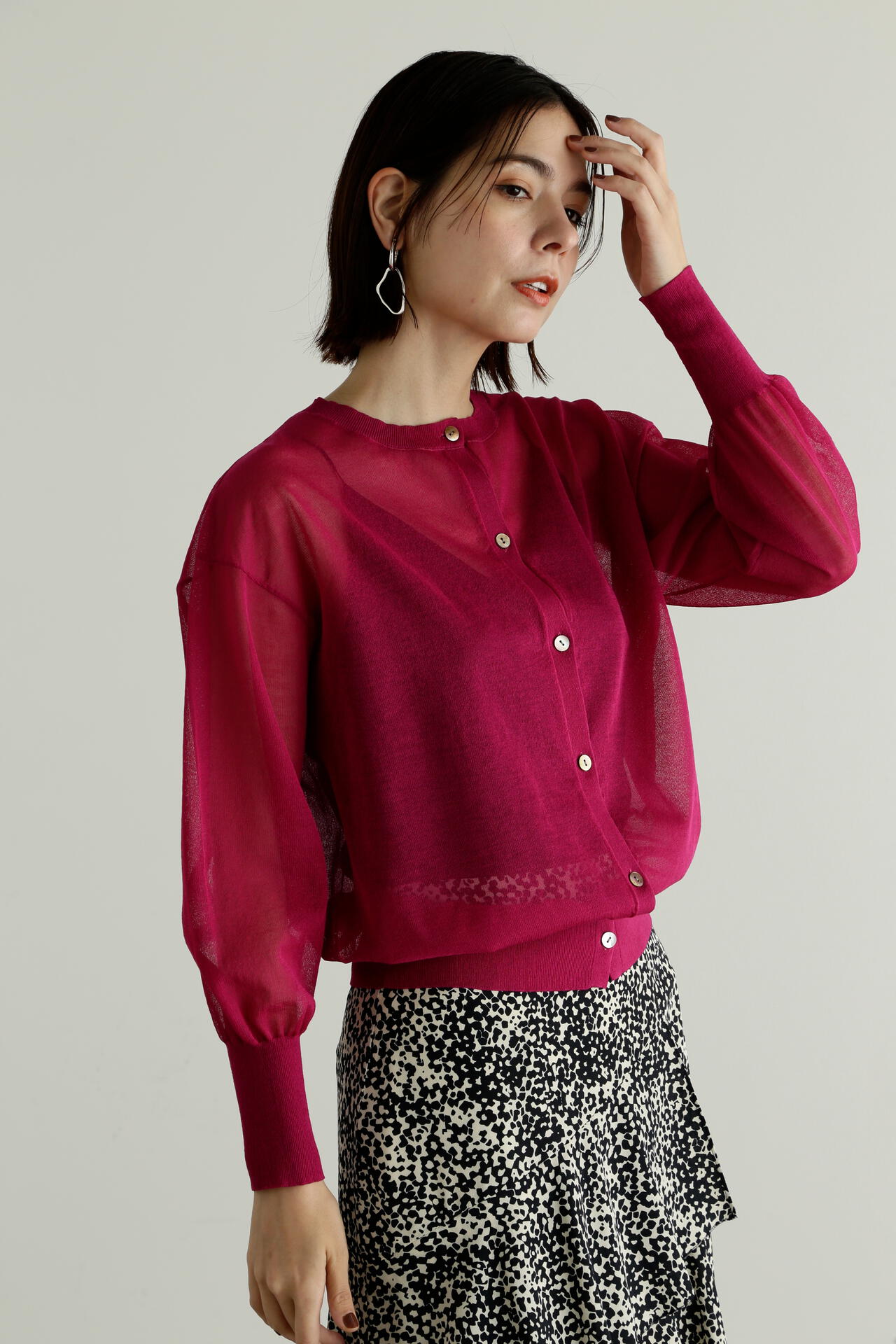 《 再入荷 》シアークルーネックカーディガン
