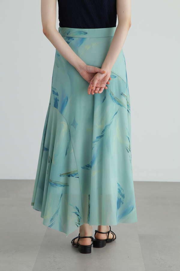 ＜saya mimuraコラボ＞アートプリントチュールスカート