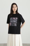 ＜erika nakaコラボ＞アートプリントTシャツ WEB・WHAT CAFE限定カラー:ブラック