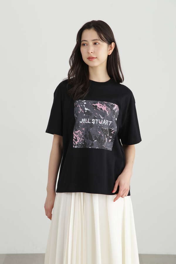 ＜erika nakaコラボ＞アートプリントTシャツ WEB・WHAT CAFE限定カラー:ブラック