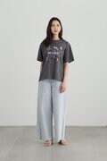 ＜erika nakaコラボ＞アートプリントTシャツ WEB・WHAT CAFE限定カラー:ブラック