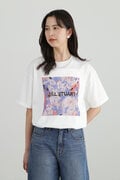 ＜erika nakaコラボ＞アートプリントTシャツ WEB・WHAT CAFE限定カラー:ブラック