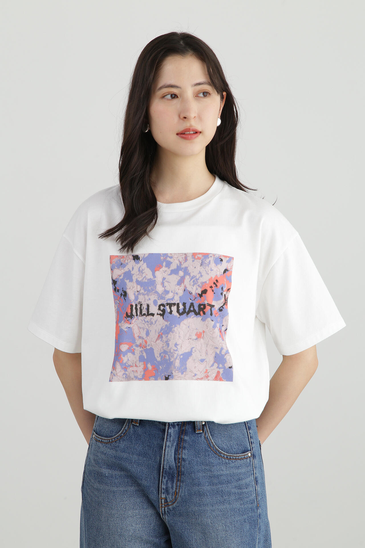 ＜erika nakaコラボ＞アートプリントTシャツ WEB・WHAT CAFE限定カラー:ブラック