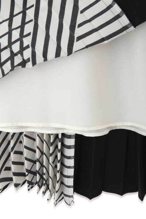 せんので Adore アドーア オプティカルプリントスカート ロングスカート マキシ丈 プリーツ 白 黒 ブランディア 店 のように Shineray Com Br