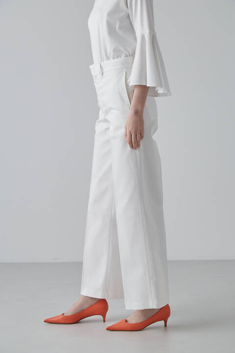 【ネイビーのみ先行予約 6月中旬-下旬入荷予定】SERGE de bleu ｘ ADORE クラシックトラウザーズ セミフレア