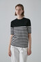 ベーシックニットボーダーＴシャツ
