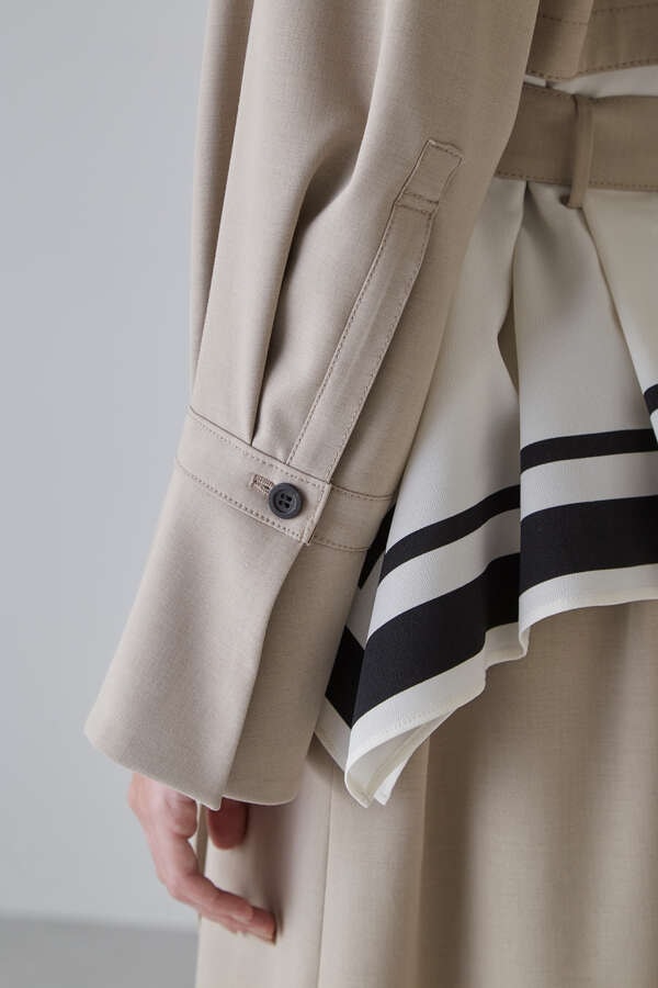 インポートらしいオシャレなデザイン♡スカーフ付きジャケット♪コート トレンチ