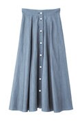 SERGE de bleu ｘ ADORE コットンシャンブレースカート