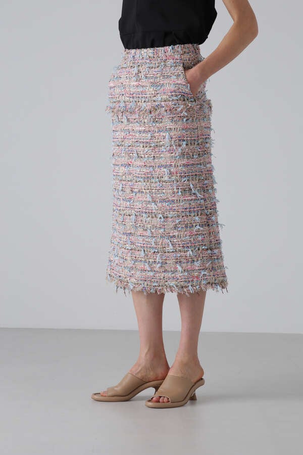 ＜BLACK LABEL＞ MALHIA ミックスカラーツィードスカート