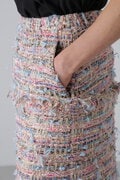 ＜BLACK LABEL＞ MALHIA ミックスカラーツィードスカート