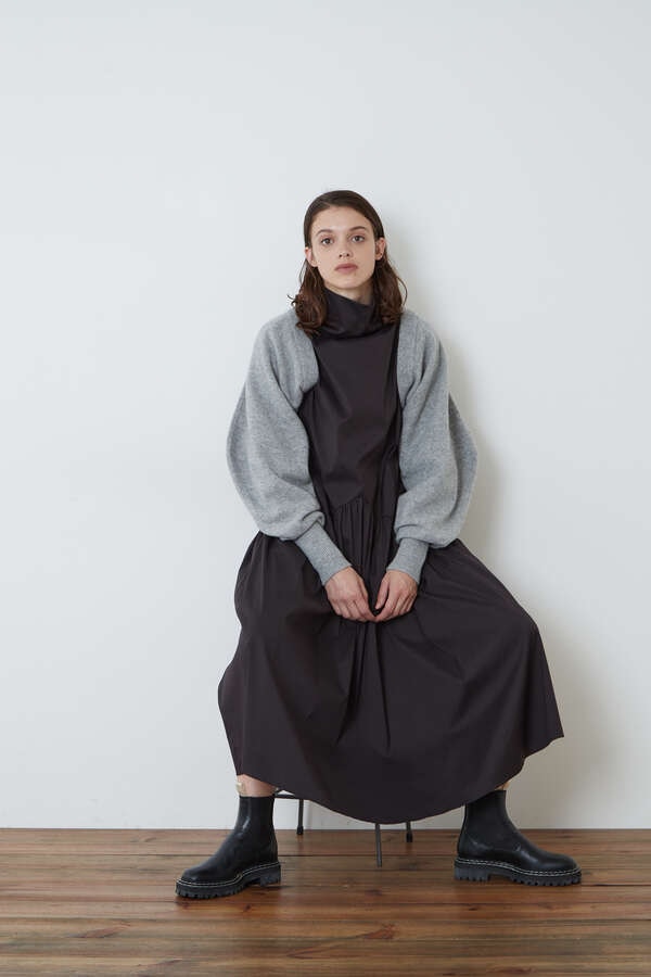 ♡美品♡ ルフィル　ウールシルクカシミヤスリーブニット　22AW グレー