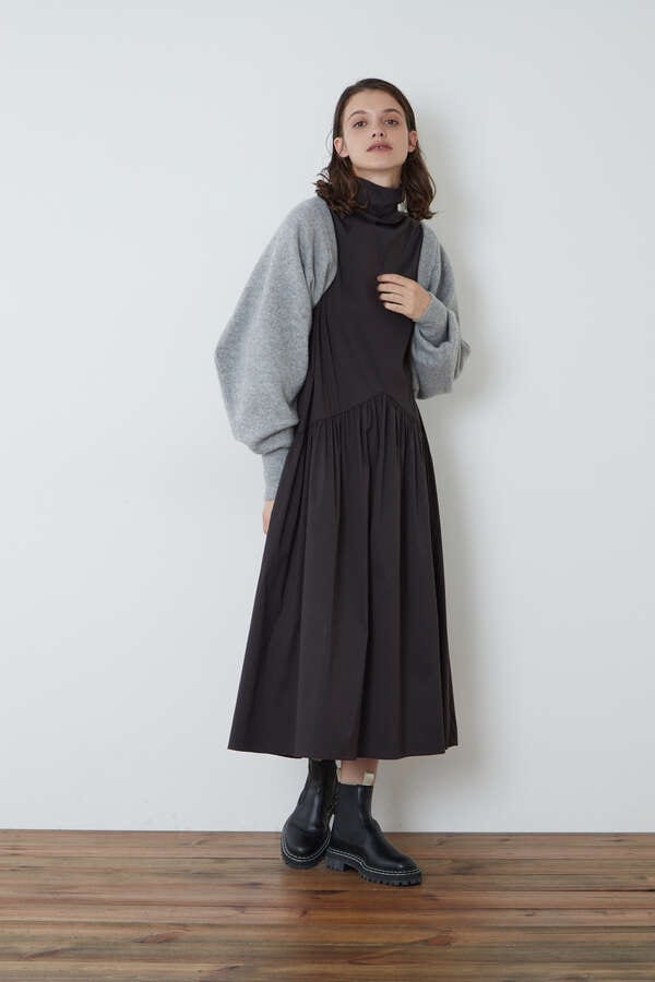 ♡美品♡ ルフィル　ウールシルクカシミヤスリーブニット　22AW グレー