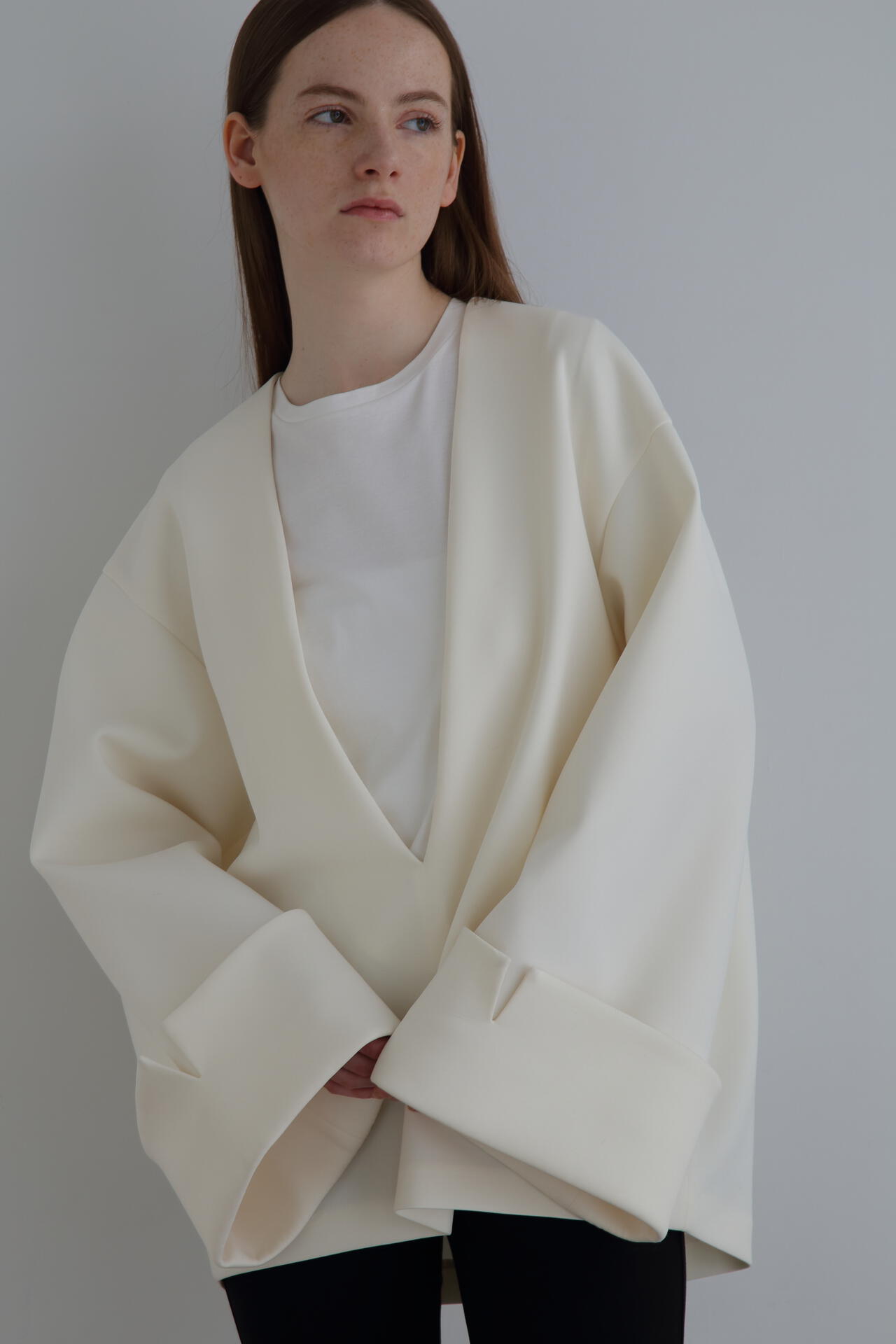 LE PHIL ルフィル ハイストレッチ ダンボール ブラウス ポンチョ ハイストレッチダンボールブラウス（シャツ/ブラウス）｜LE PHIL