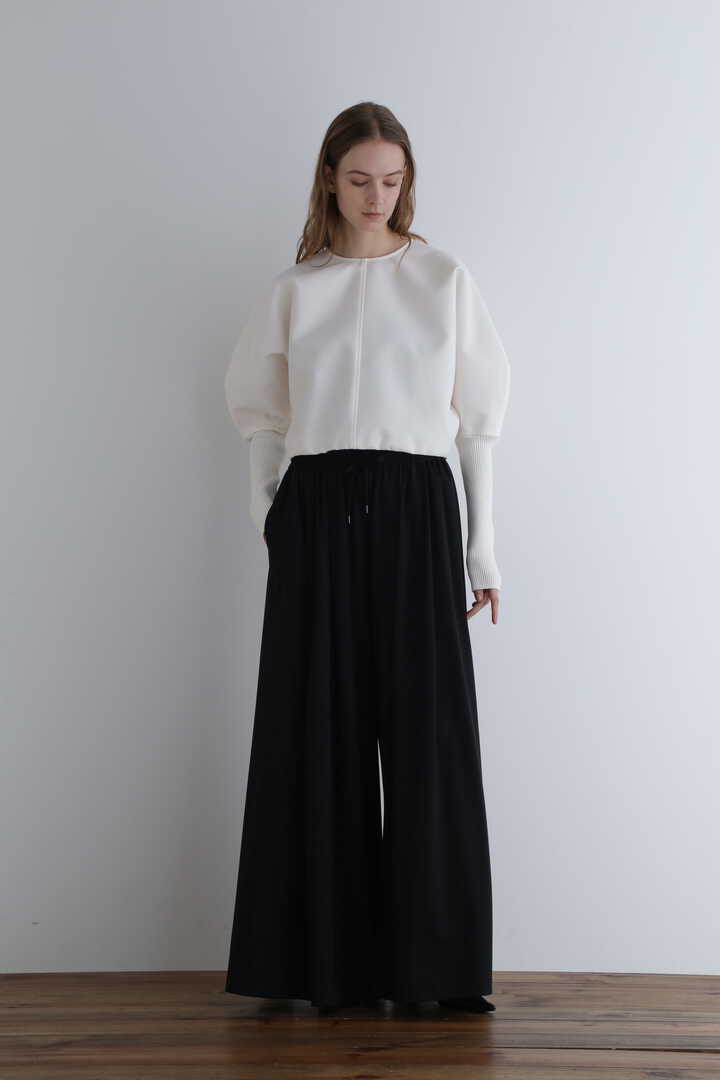 Lephil コンパクトギャザーワイドパンツ白サイズ1