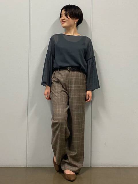 綿ウールアムンゼンベルスリーブブラウス