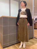 落ち感別珍ストレッチスカート