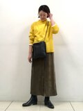落ち感別珍ストレッチスカート