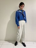 セミワイドテーパードツイルパンツ