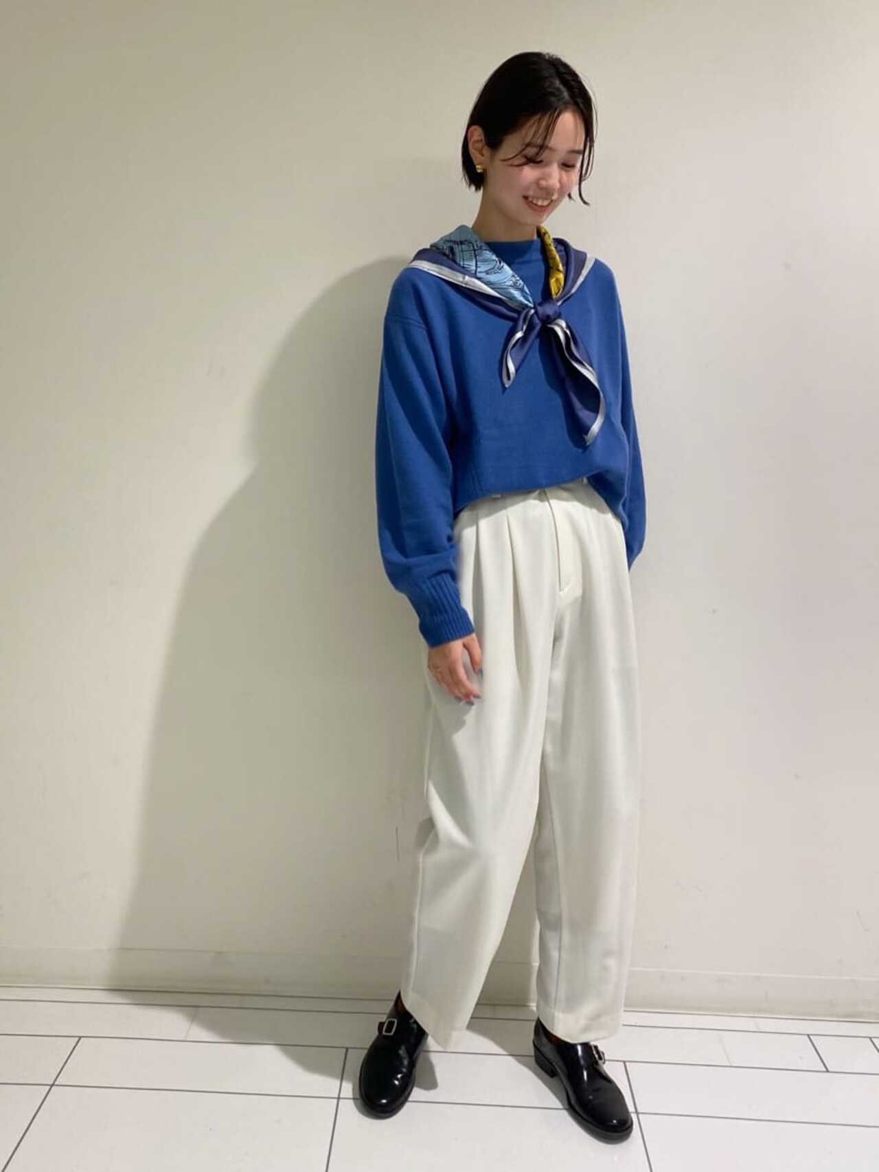 セミワイドテーパードツイルパンツ