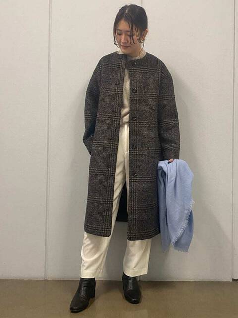 セミワイドテーパードツイルパンツ