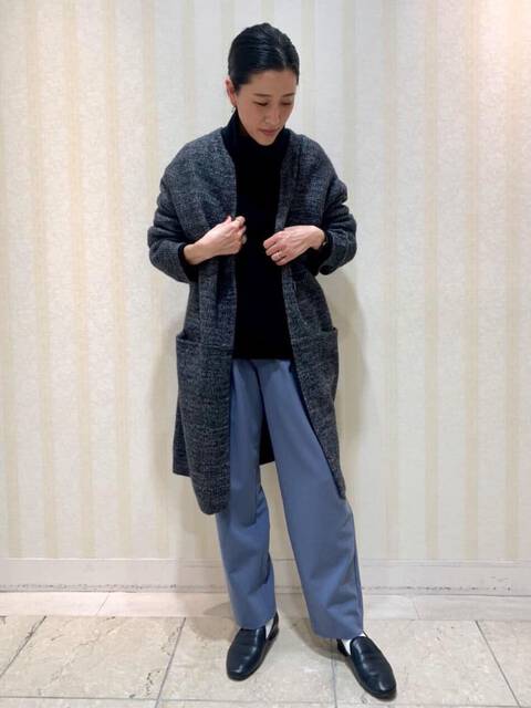 セミワイドテーパードツイルパンツ